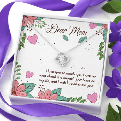 To My Mom Love Knot Necklace
