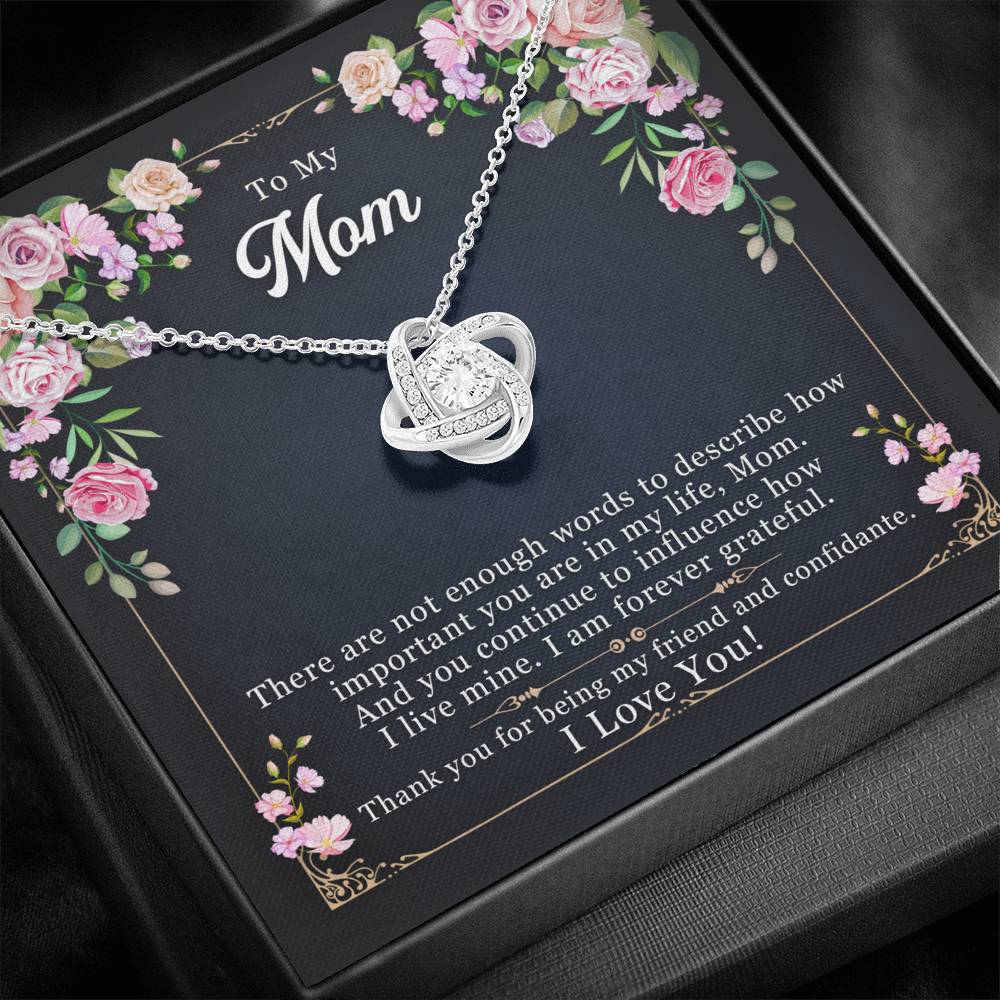 To My Mom Love Knot Necklace