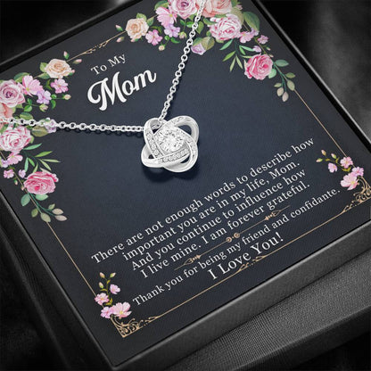 To My Mom Love Knot Necklace
