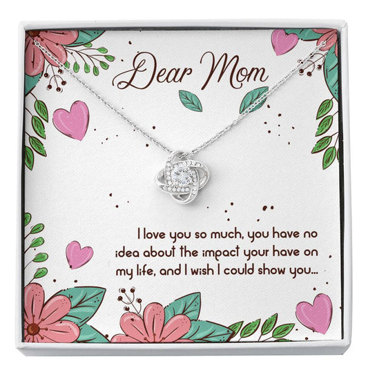 To My Mom Love Knot Necklace