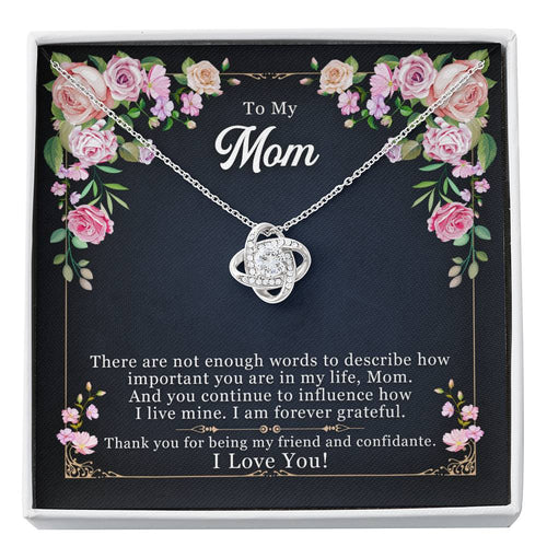 To My Mom Love Knot Necklace