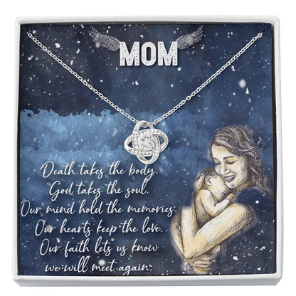 To My Mom Love Knot Necklace