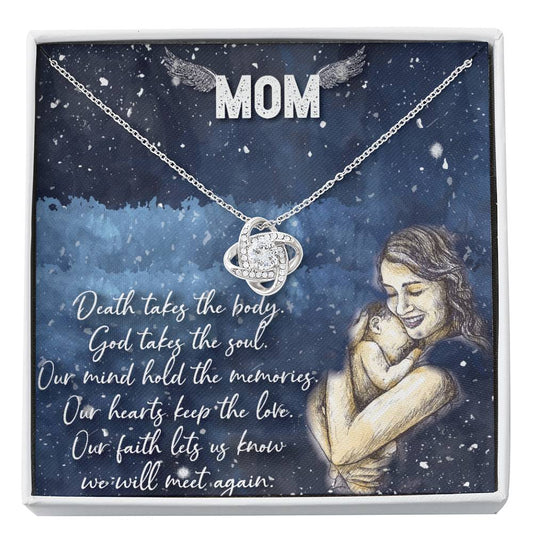 To My Mom Love Knot Necklace