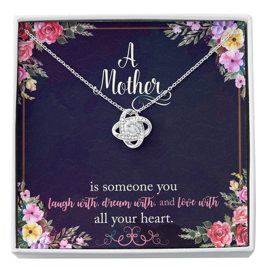 To My Mom Love Knot Necklace