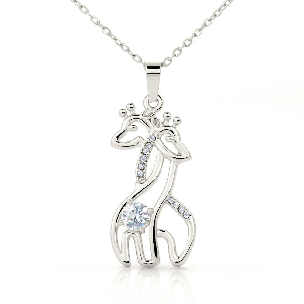 To My Mom Giraffe Necklace