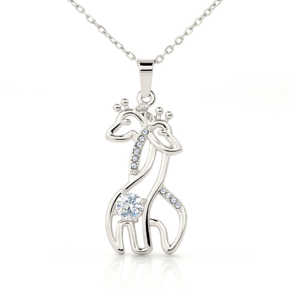 To My Mom Giraffe Necklace