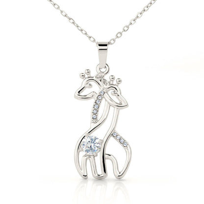 To My Mom Giraffe Necklace