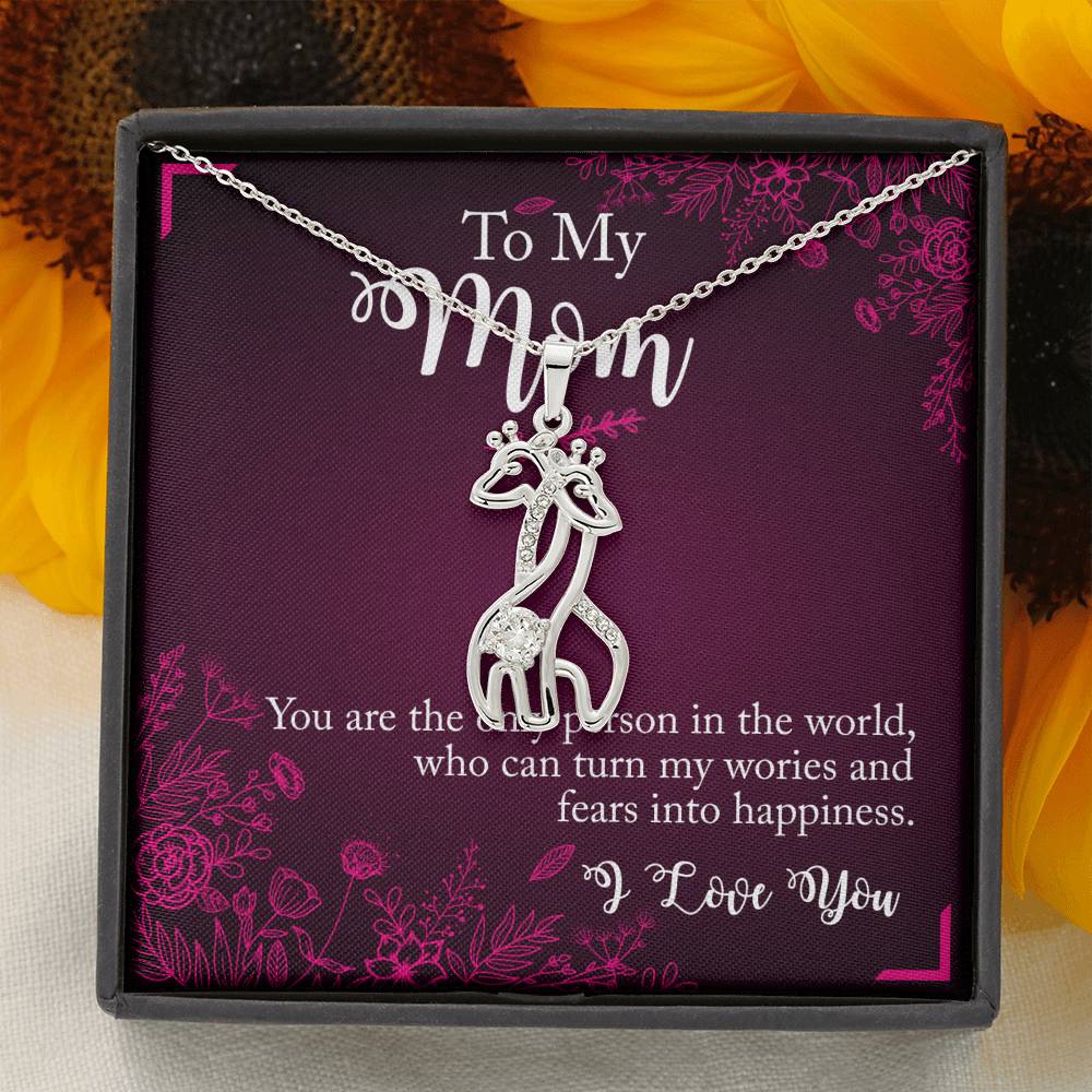 To My Mom You Are The Person Giraffe Necklace