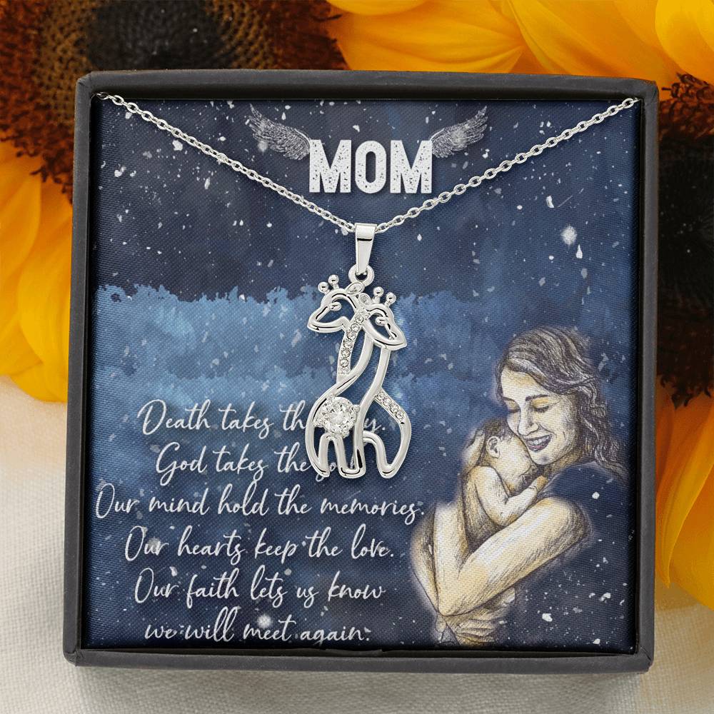 To My Mom Giraffe Necklace