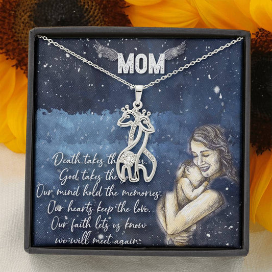 To My Mom Giraffe Necklace