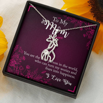 To My Mom You Are The Person Giraffe Necklace
