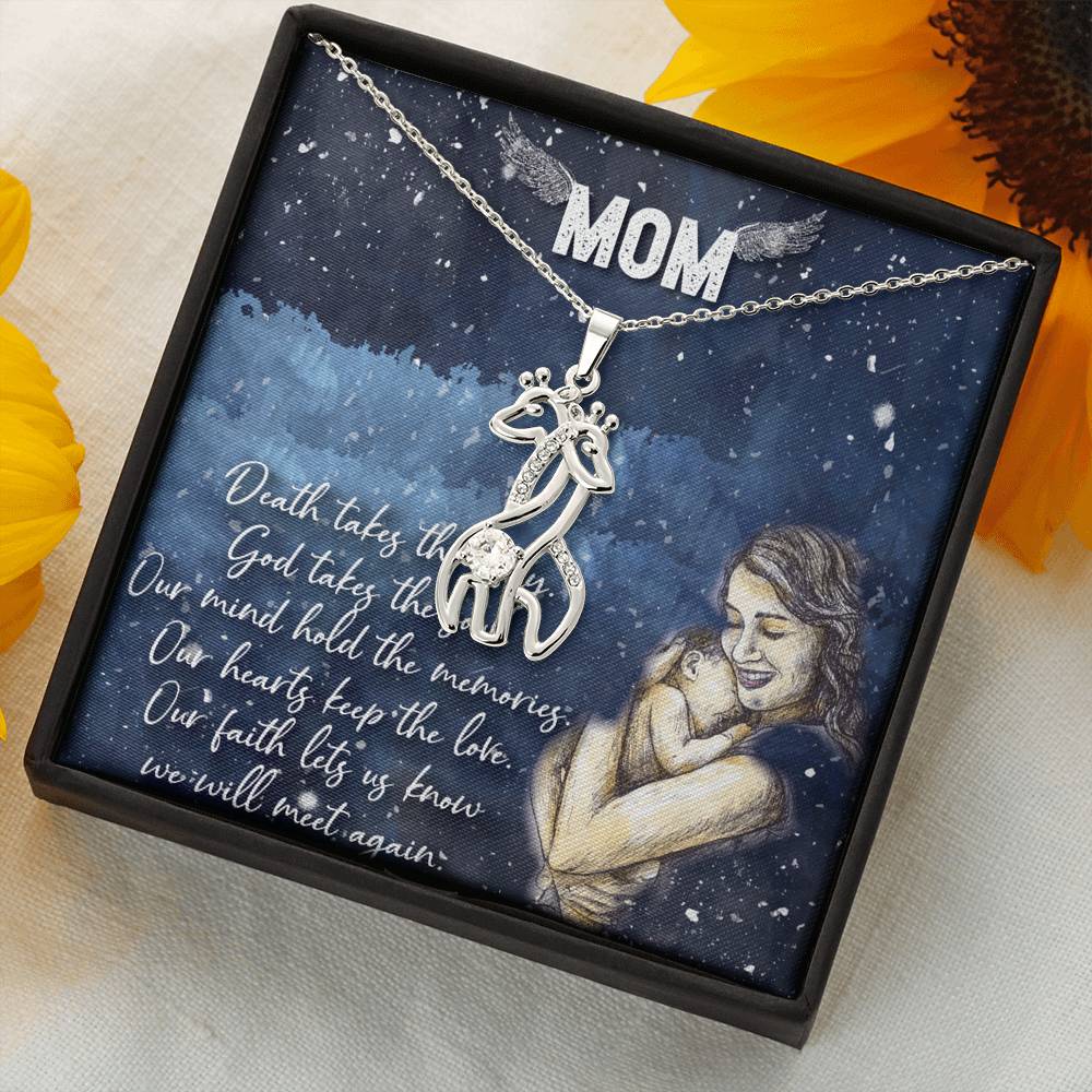 To My Mom Giraffe Necklace