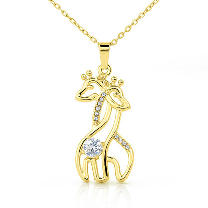To My Mom Giraffe Necklace