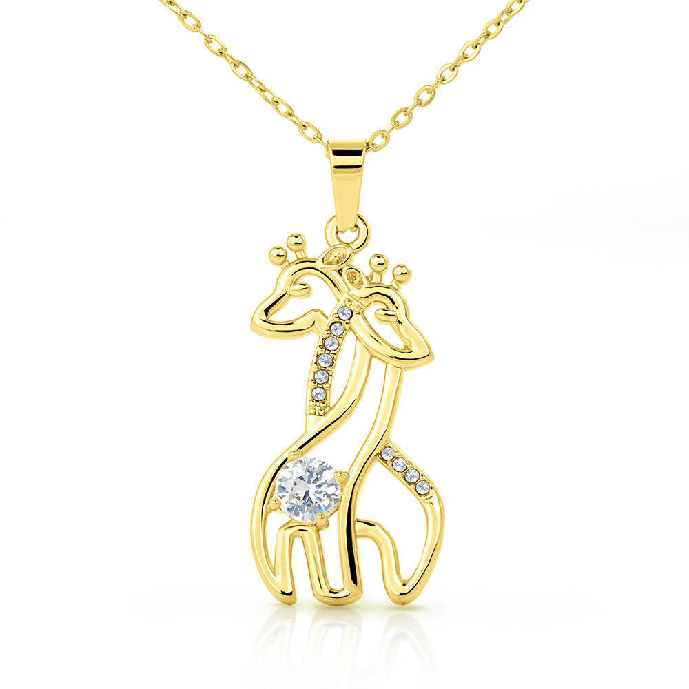 To My Mom Giraffe Necklace