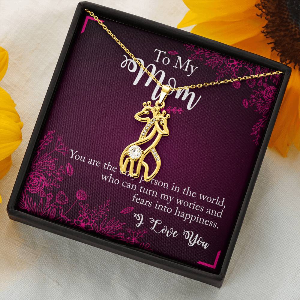 To My Mom You Are The Person Giraffe Necklace