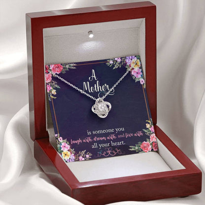 To My Mom Love Knot Necklace