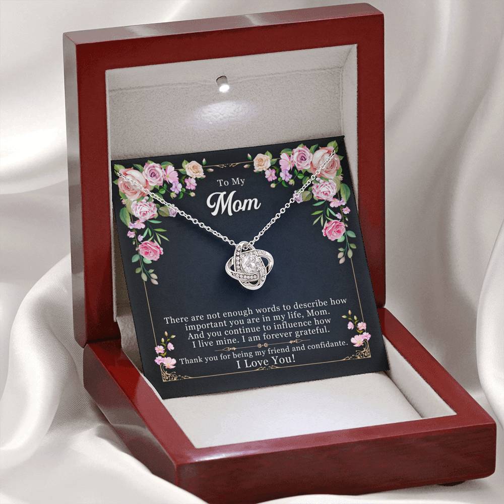 To My Mom Love Knot Necklace