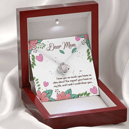 To My Mom Love Knot Necklace