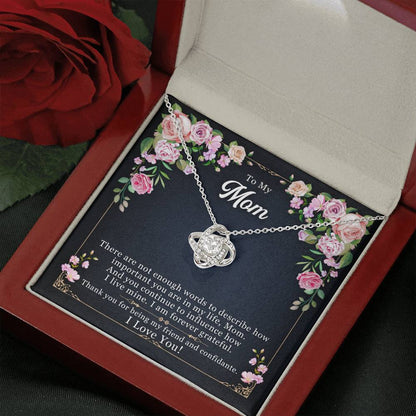 To My Mom Love Knot Necklace
