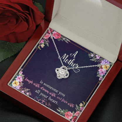 To My Mom Love Knot Necklace