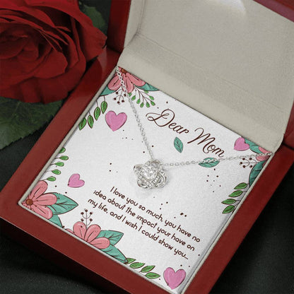 To My Mom Love Knot Necklace