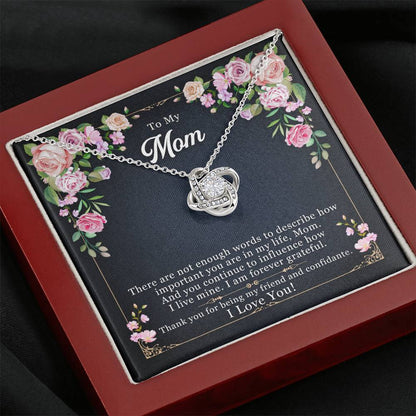 To My Mom Love Knot Necklace
