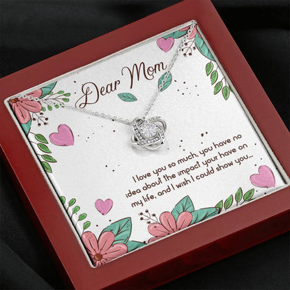To My Mom Love Knot Necklace