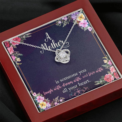 To My Mom Love Knot Necklace