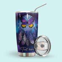 Load image into Gallery viewer, Butterfly Personalized Tumbler Dreamcatcher
