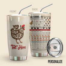 Load image into Gallery viewer, Chicken Personalized Tumbler Knowledge
