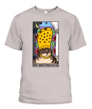 Load image into Gallery viewer, The High Priestess Crocs Cat Meme Tarot Women&#39;s Tee &amp; Unisex Tee
