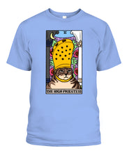 Load image into Gallery viewer, The High Priestess Crocs Cat Meme Tarot Women&#39;s Tee &amp; Unisex Tee
