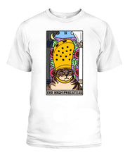 Load image into Gallery viewer, The High Priestess Crocs Cat Meme Tarot Women&#39;s Tee &amp; Unisex Tee
