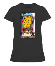 Load image into Gallery viewer, The High Priestess Crocs Cat Meme Tarot Women&#39;s Tee &amp; Unisex Tee
