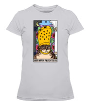 Load image into Gallery viewer, The High Priestess Crocs Cat Meme Tarot Women&#39;s Tee &amp; Unisex Tee
