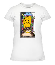 Load image into Gallery viewer, The High Priestess Crocs Cat Meme Tarot Women&#39;s Tee &amp; Unisex Tee
