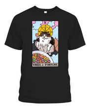 Load image into Gallery viewer, Wheel of Fortune Tarot Cat Women&#39;s Tee &amp; Unisex Tee
