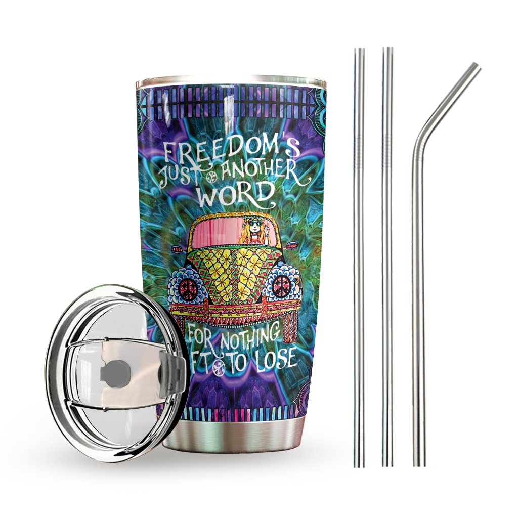 Hippie Personalized Tumbler Freedom
