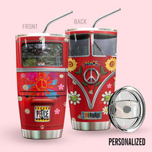 Load image into Gallery viewer, Hippie Sunflower Peace Vw Bus Personalized Tumbler
