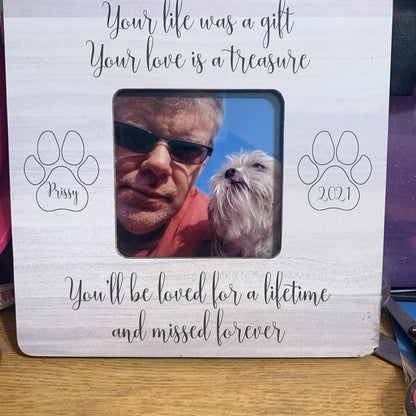 Personalized Memorial Pet Frame, Memorial Standing Frame, Pet Memorial Frame