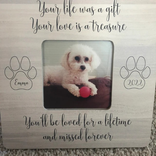Personalized Memorial Pet Frame, Memorial Standing Frame, Pet Memorial Frame