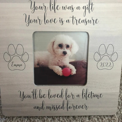 Personalized Memorial Pet Frame, Memorial Standing Frame, Pet Memorial Frame