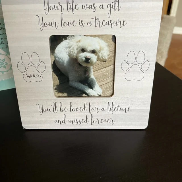 Personalized Memorial Pet Frame, Memorial Standing Frame, Pet Memorial Frame