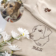 Load image into Gallery viewer, Personalized Embroidered Pet Dog Cat Outline Hoodie Sweatshirt T-Shirt
