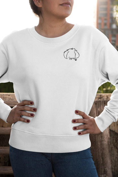 Personalized Embroidered Pet Dog Cat Ears Hoodie Sweatshirt T-Shirt