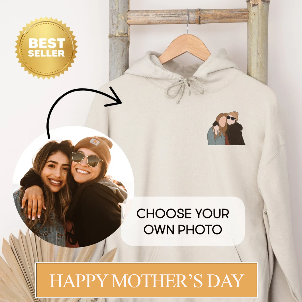 Personalized Photo Embroidered Hoodie Sweatshirt T-Shirt