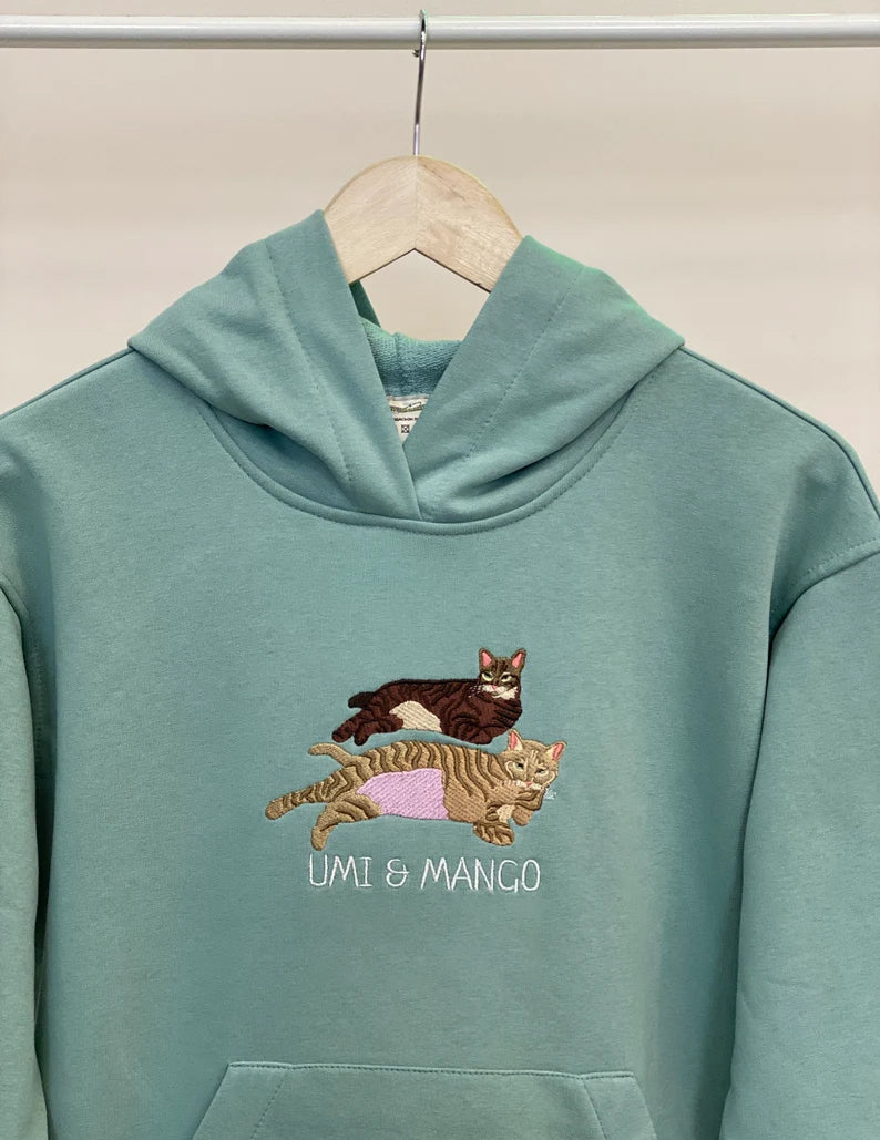 Personalized Embroidered Pet Dog Cat Hoodie Sweatshirt T-Shirt