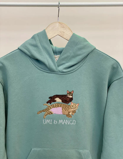 Personalized Embroidered Pet Dog Cat Hoodie Sweatshirt T-Shirt