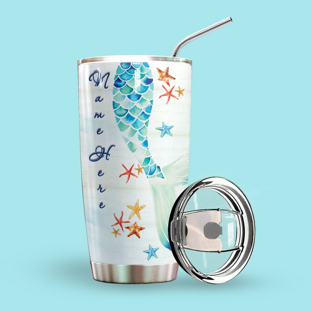Mermaid Starfish Personalized Tumbler