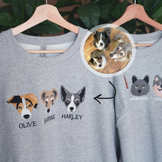 Personalized Embroidered Pet Dog Cat Sweatshirt